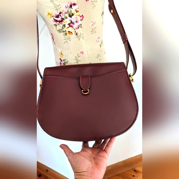 Cartier, Must de Cartier Burgundy Shoulder/ Sling saddle Bag - Picture 10 of 16